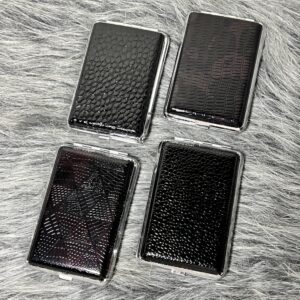 不鏽鋼口袋菸盒-花皮革