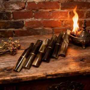 一代花牛角濾嘴-短版兩節金圈